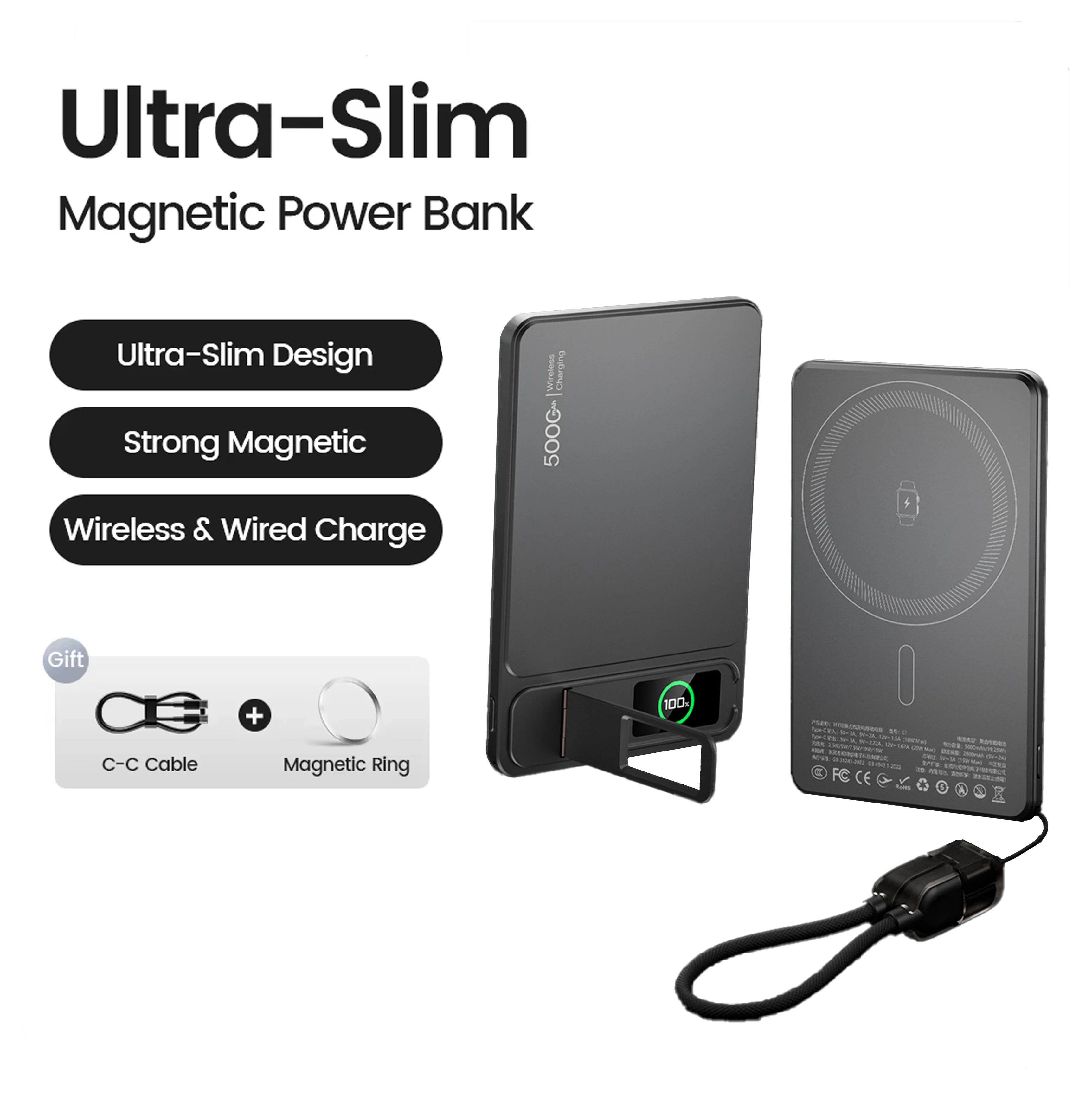 20W Wireless Power Bank
