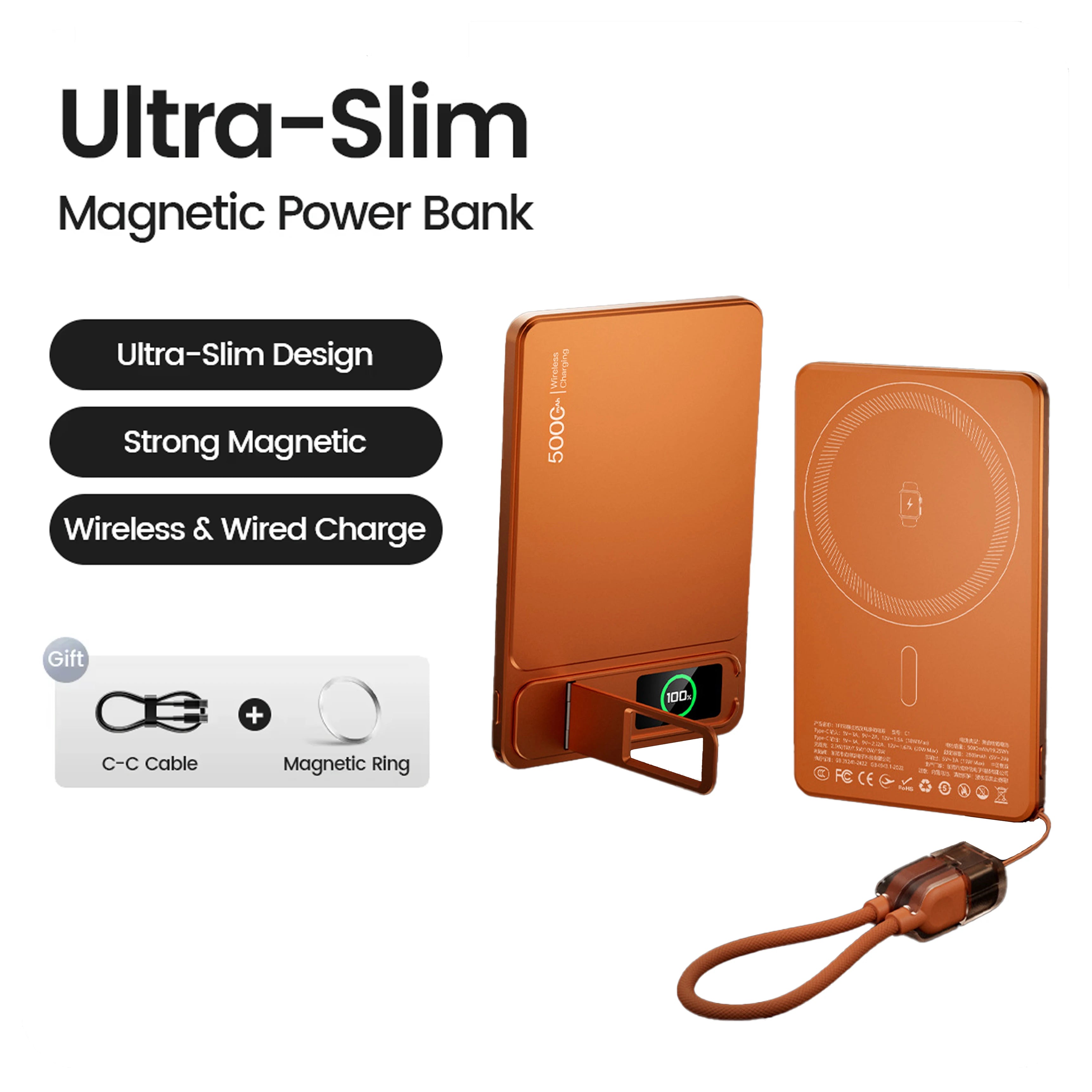 20W Wireless Power Bank