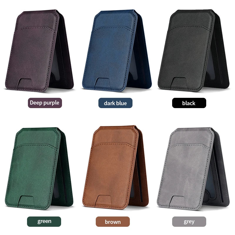 Luxury Magsafe Leather Wallet Holder