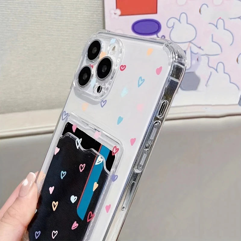 Colorful Heart-Shaped Phone Case