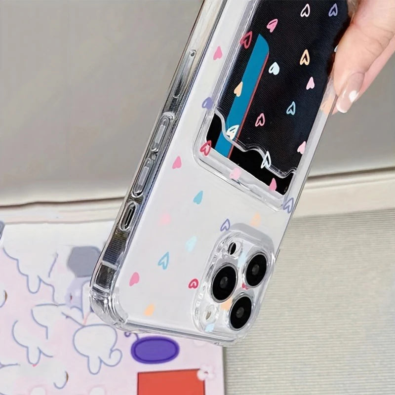 Colorful Heart-Shaped Phone Case