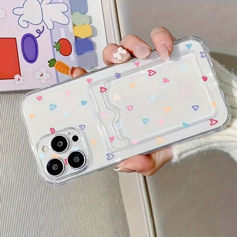 Colorful Heart-Shaped Phone Case