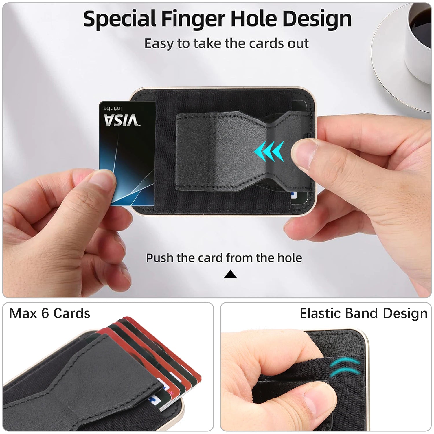 Magnetic Wallet Card Phone Holder
