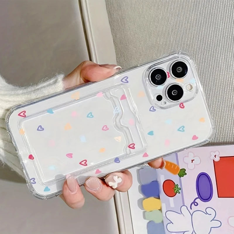 Colorful Heart-Shaped Phone Case