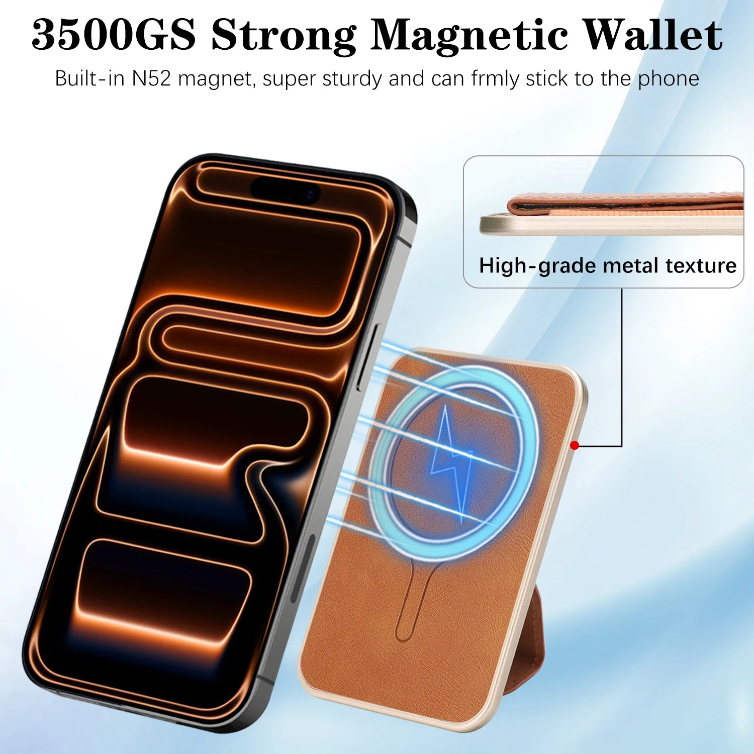 Magnetic Wallet Card Phone Holder