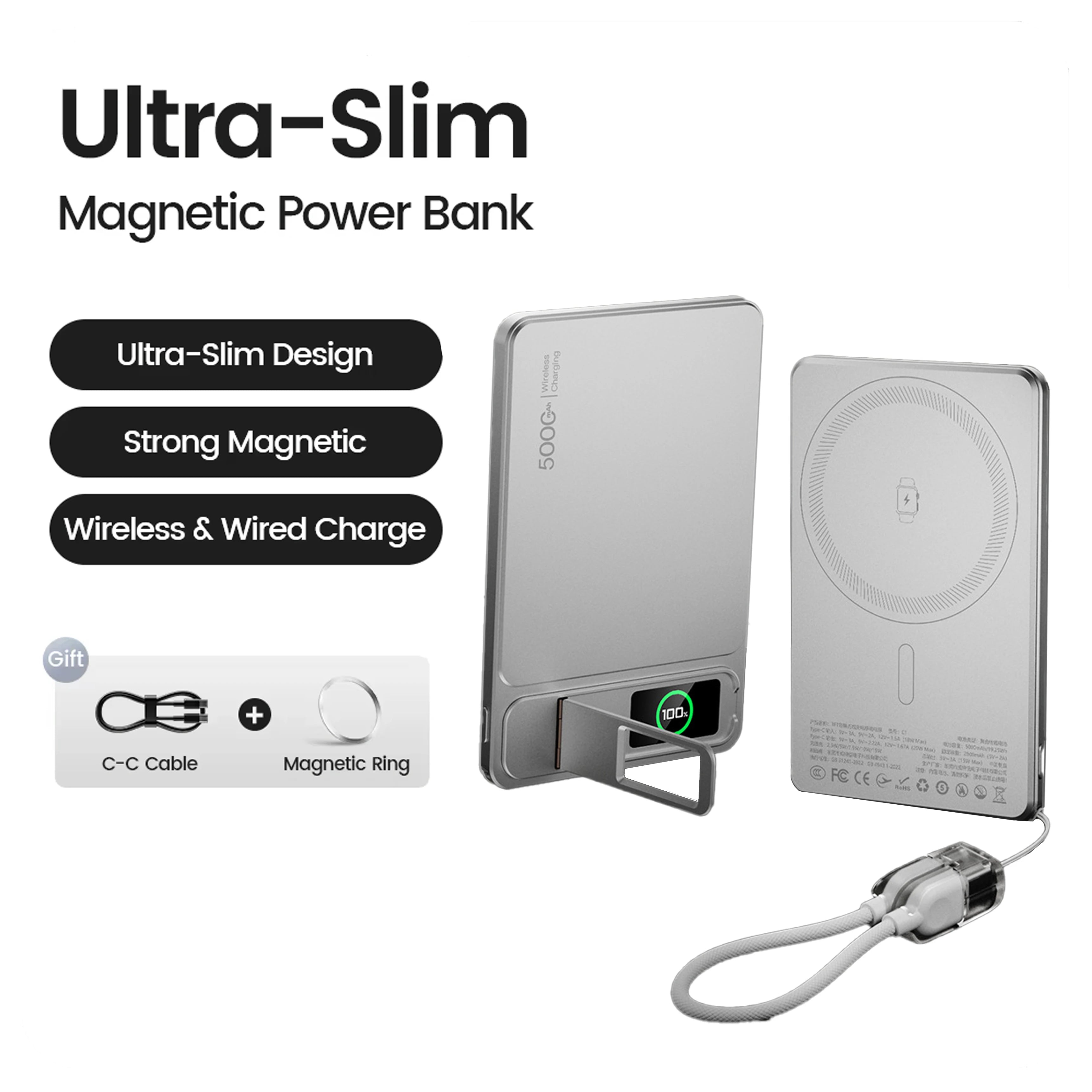 20W Wireless Power Bank
