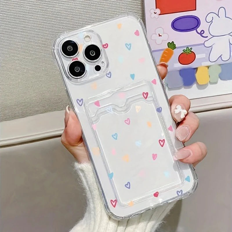 Colorful Heart-Shaped Phone Case