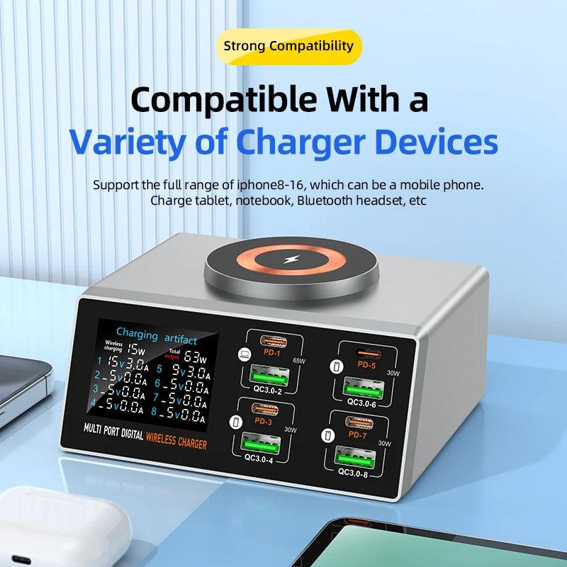 140W Multi-Function Wireless Charger